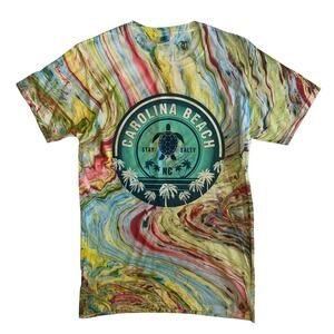Colortone Men's Size S Tie Dye Carolina Beach Stay Salty Short Sleeve T-Shirt